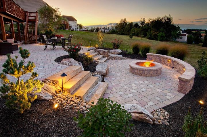 Professional landscape design with a fire pit in Schuylkill Haven, PA