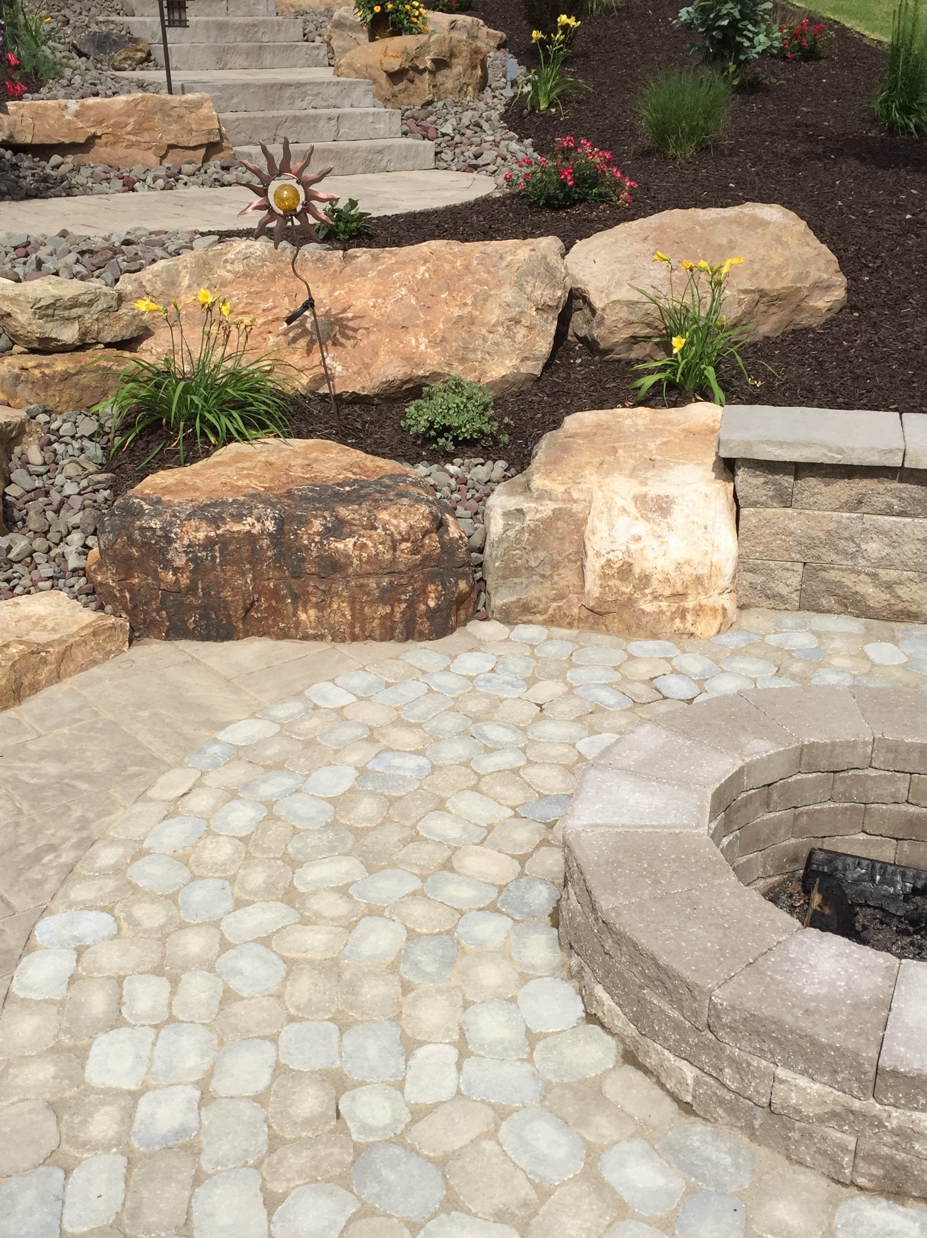 Landscape design ideas with an outdoor fireplace in Reading, PA