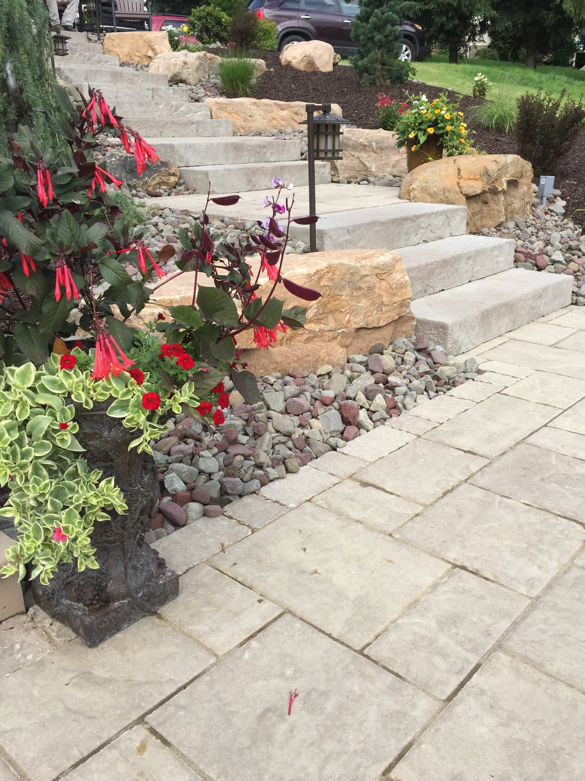 Professional landscape design with outdoor lighting in Wyomissing PA