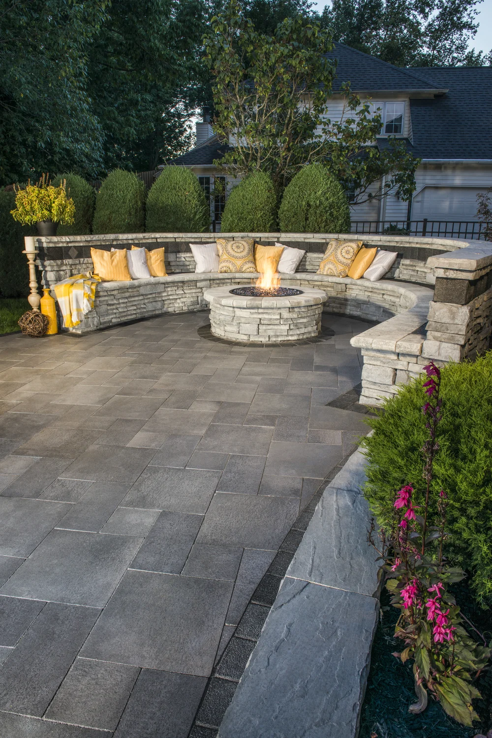 natural stone fire pit cost on Choosing Materials For Your Fire Pit Seating Wall In Whitehall Pa Nature S Accents