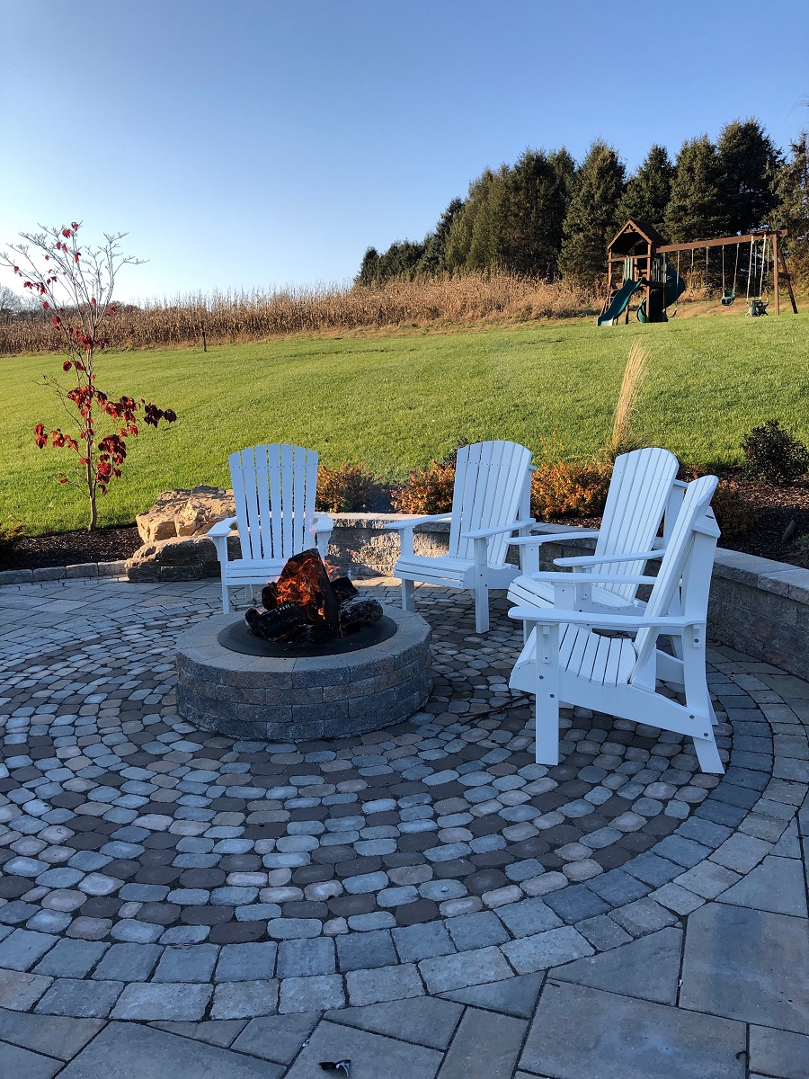 Beautiful outdoor fireplace in Allentown PA