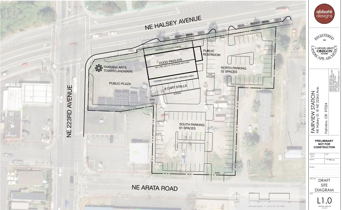 Fairview Food Cart Pod + Fairview Creek Redevelopment Assistance 