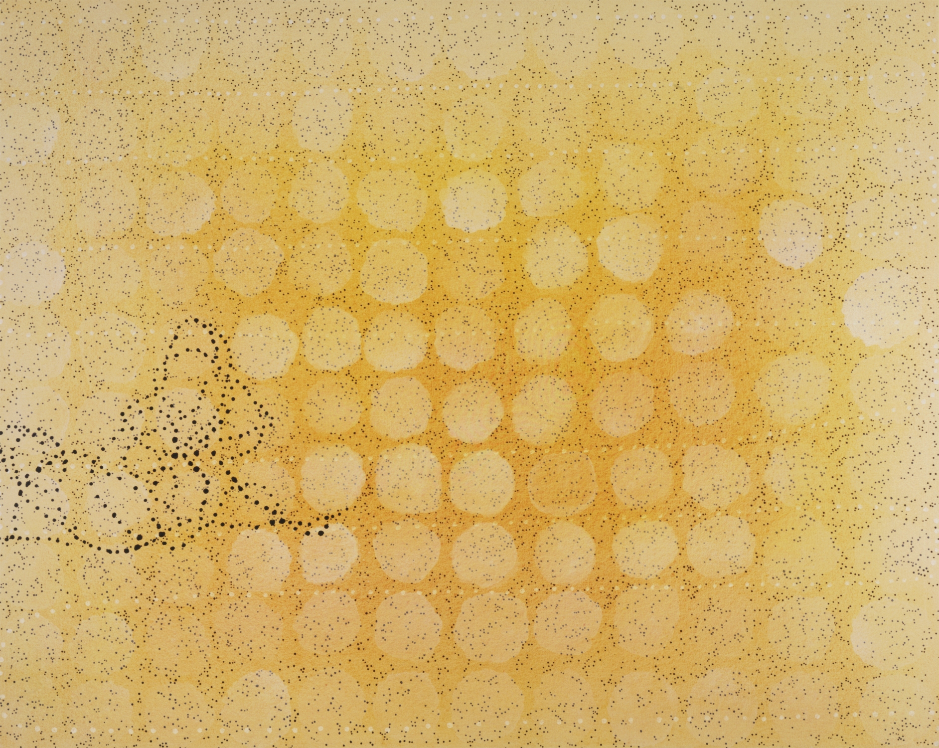 THE DOT PAINTINGS: Empyreal Saffron