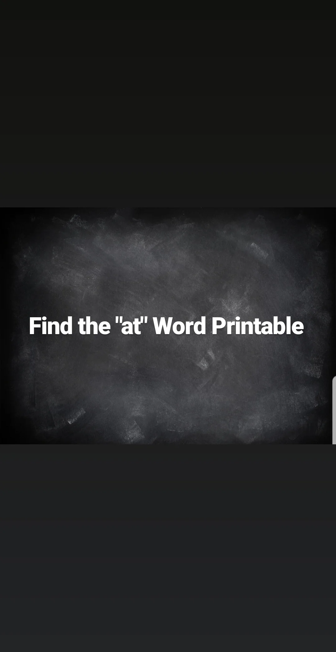 Find the "at" word printable