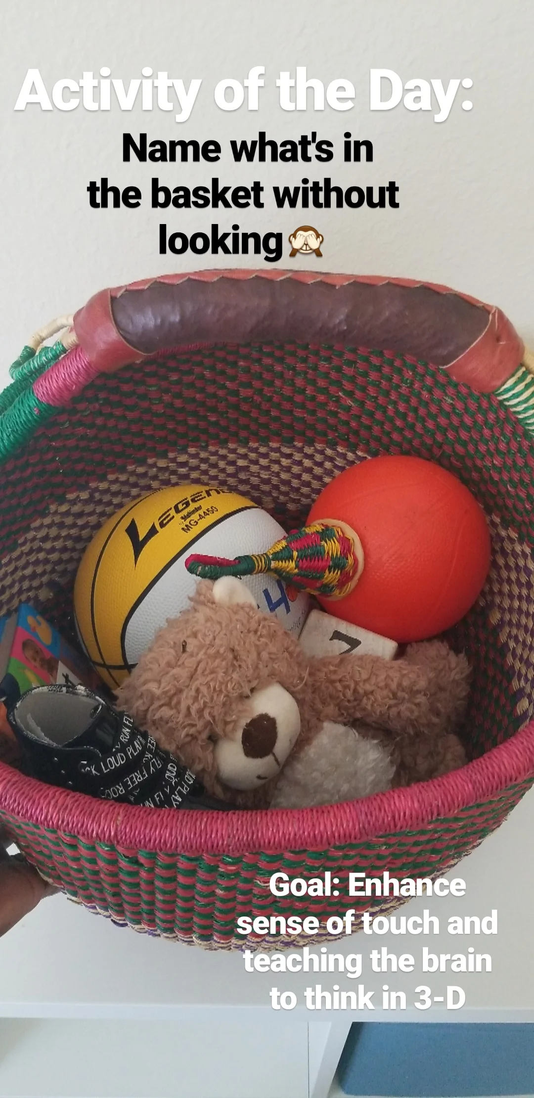 What's in the bag sensory play (1 yr - 5 yrs)