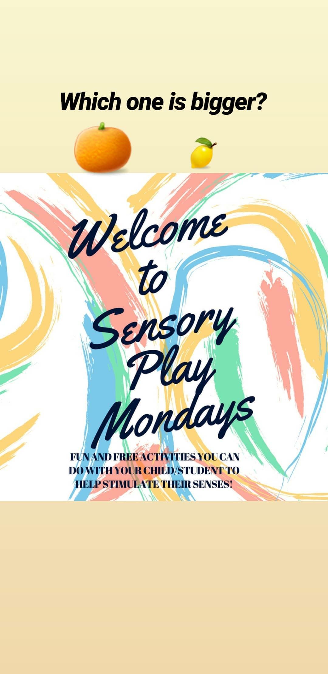 Which one is bigger? Touch Sensory Play (1 yr and up)