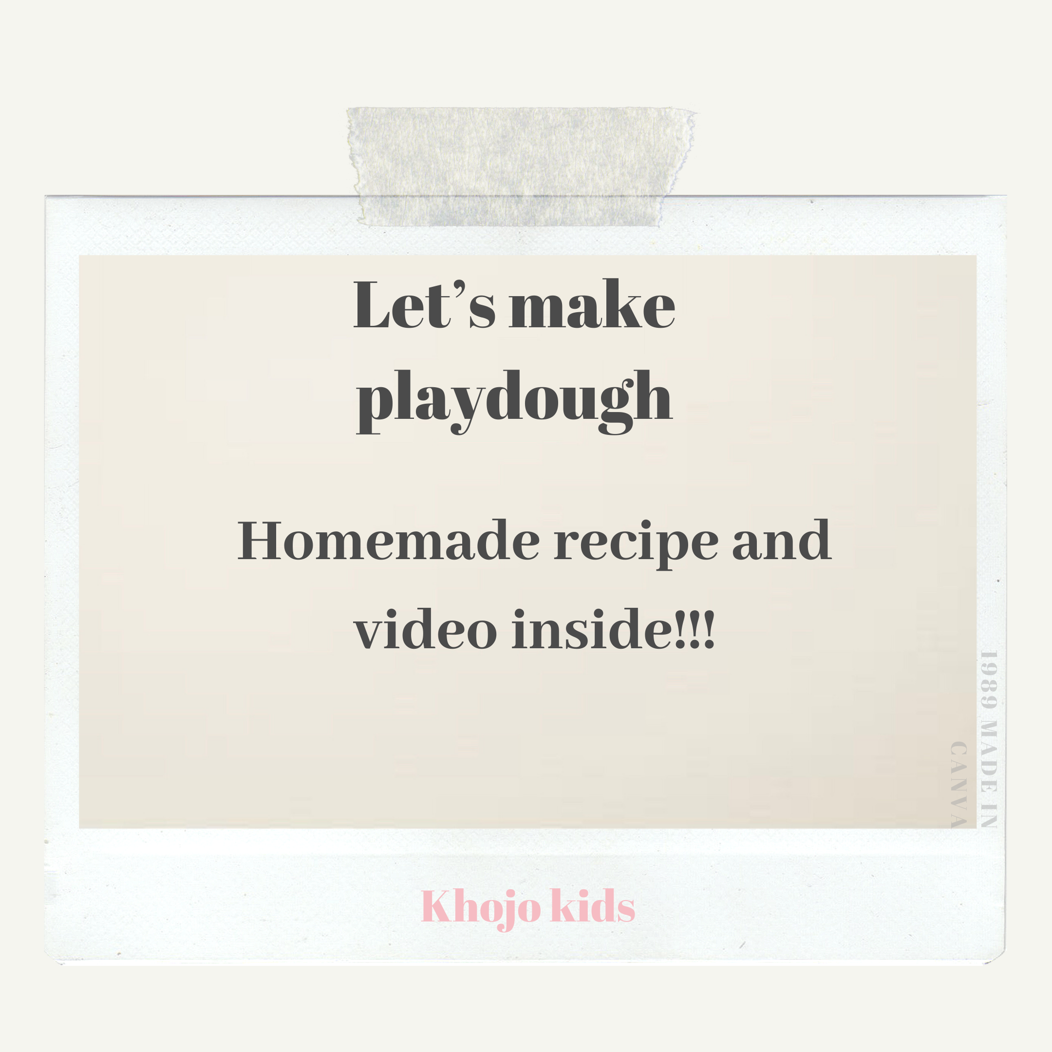 Playdough Sensory Play (Recipe inside) 12 months-5 years old