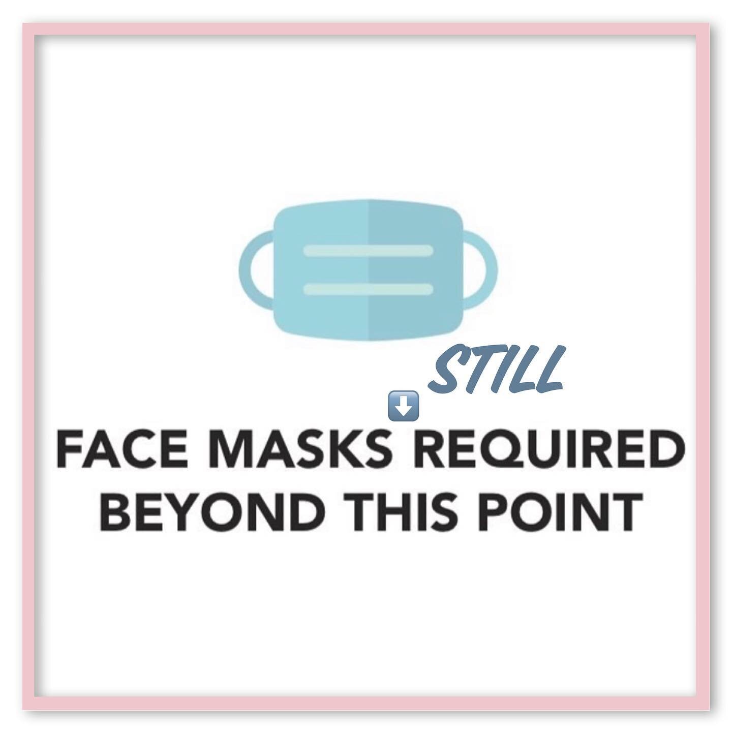 In an effort to make sure all of our clients feel safe and comfortable, we are still asking that you wear your mask until your service starts and put it back on once it is finished. 
We also still ask that you wait to come in until your scheduled app