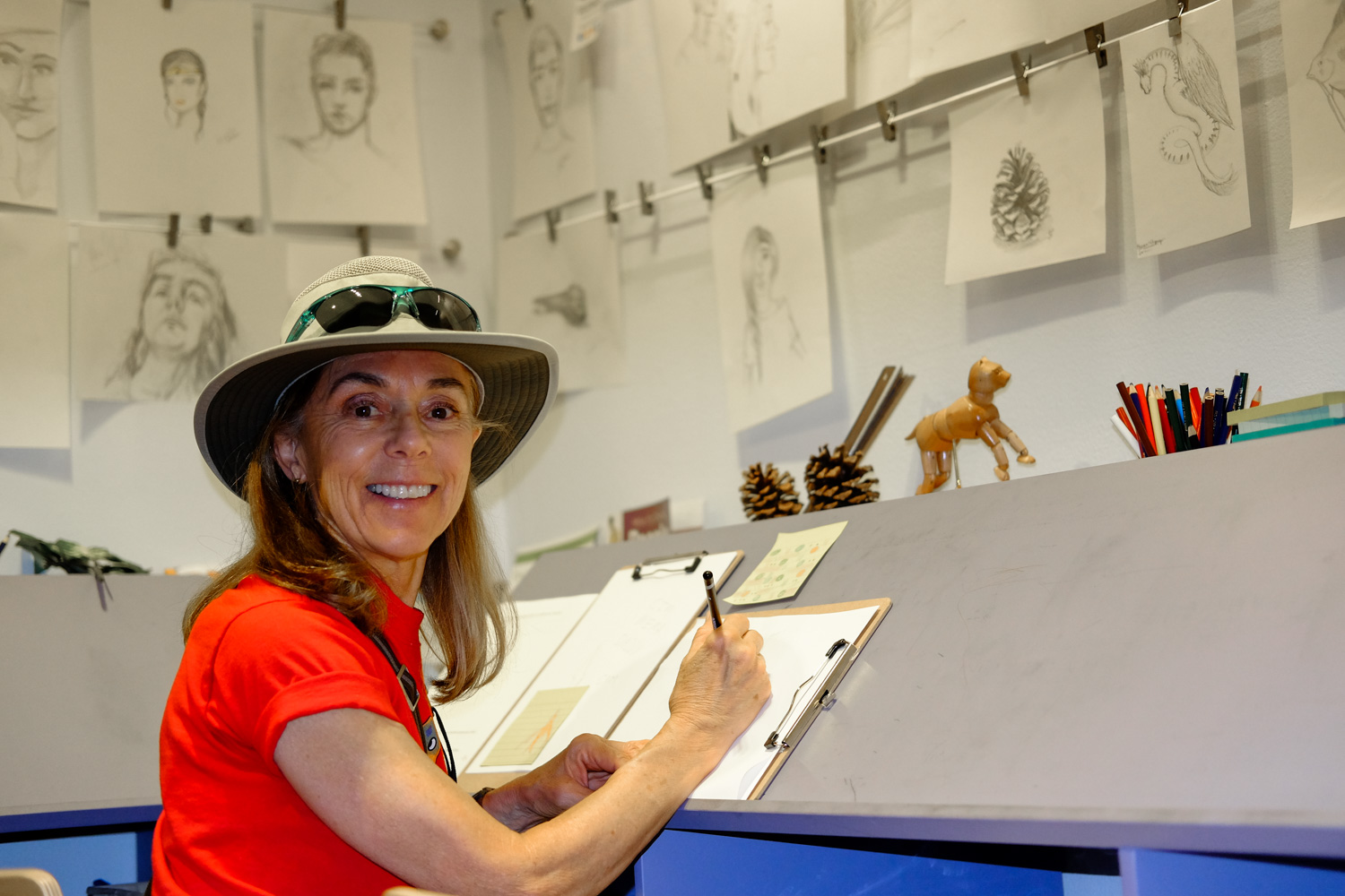 The Lines of Thought Exhibition is a novel exhibition based on first-hand experience of the most effective approach to stimulating artists to engage creatively with drawings.