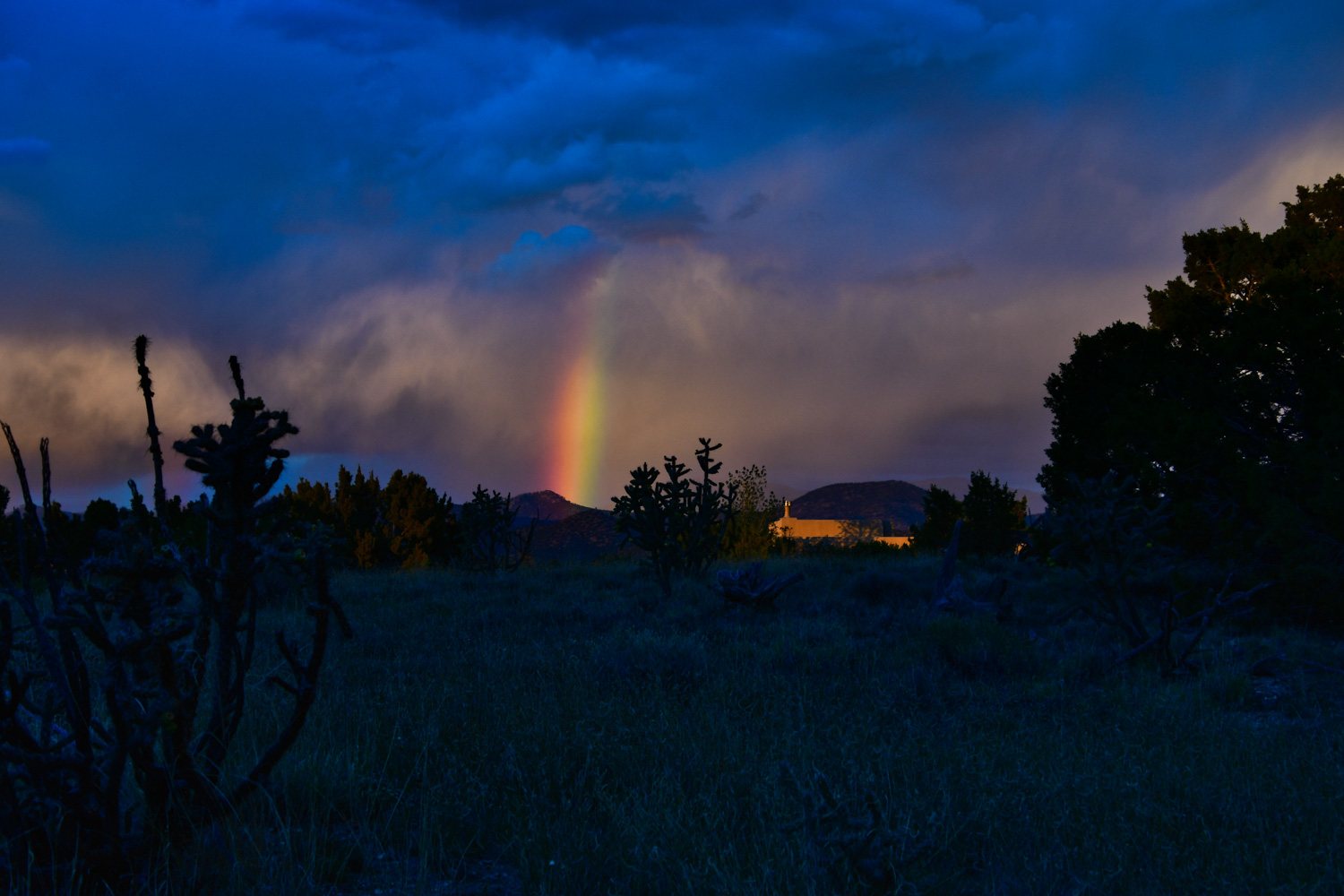 Rainbow Over Sangre de Cristo Mountains