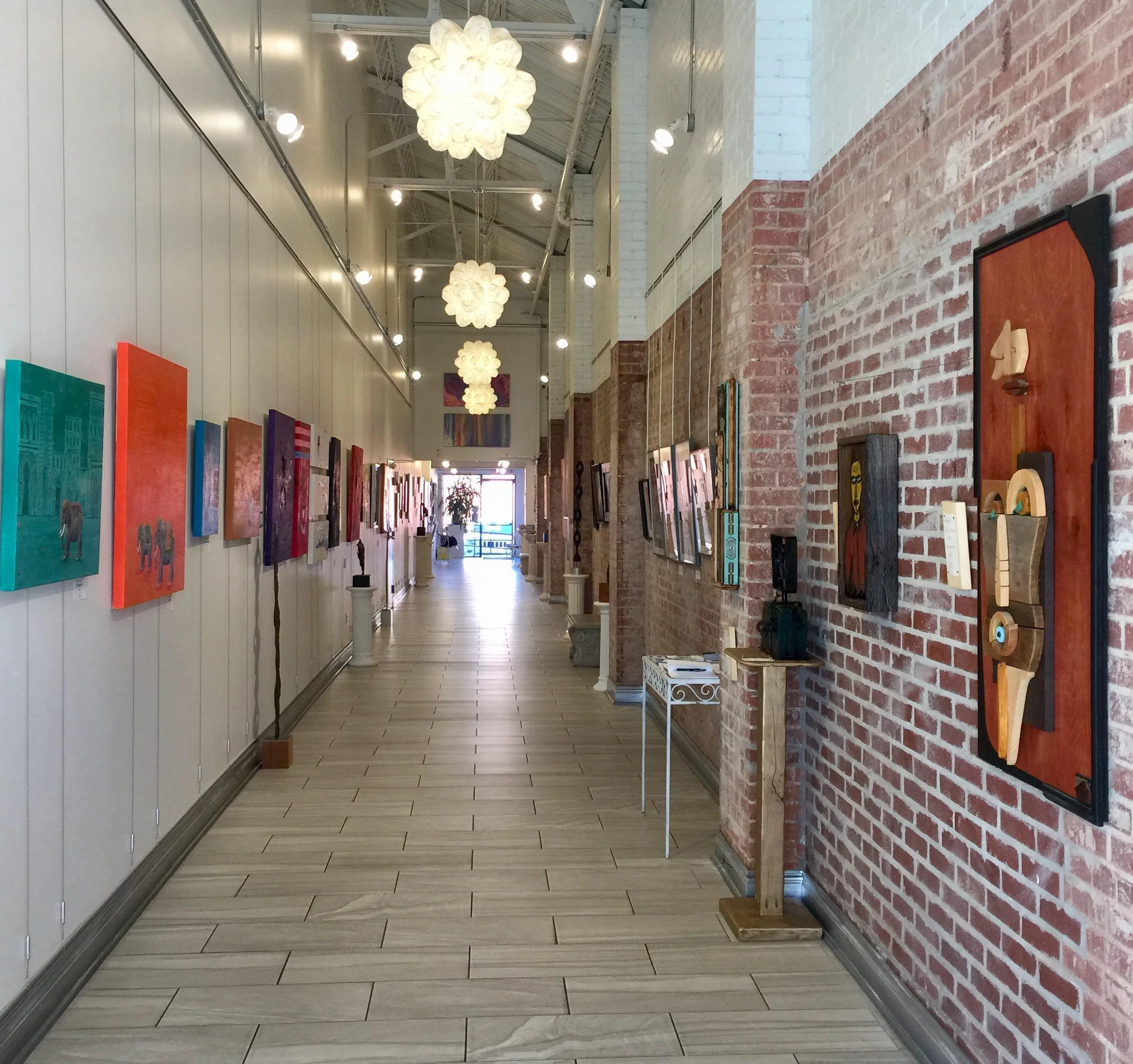 Installation facing North, with adrienne wright on the left and Gary Locke on the right in the foreground