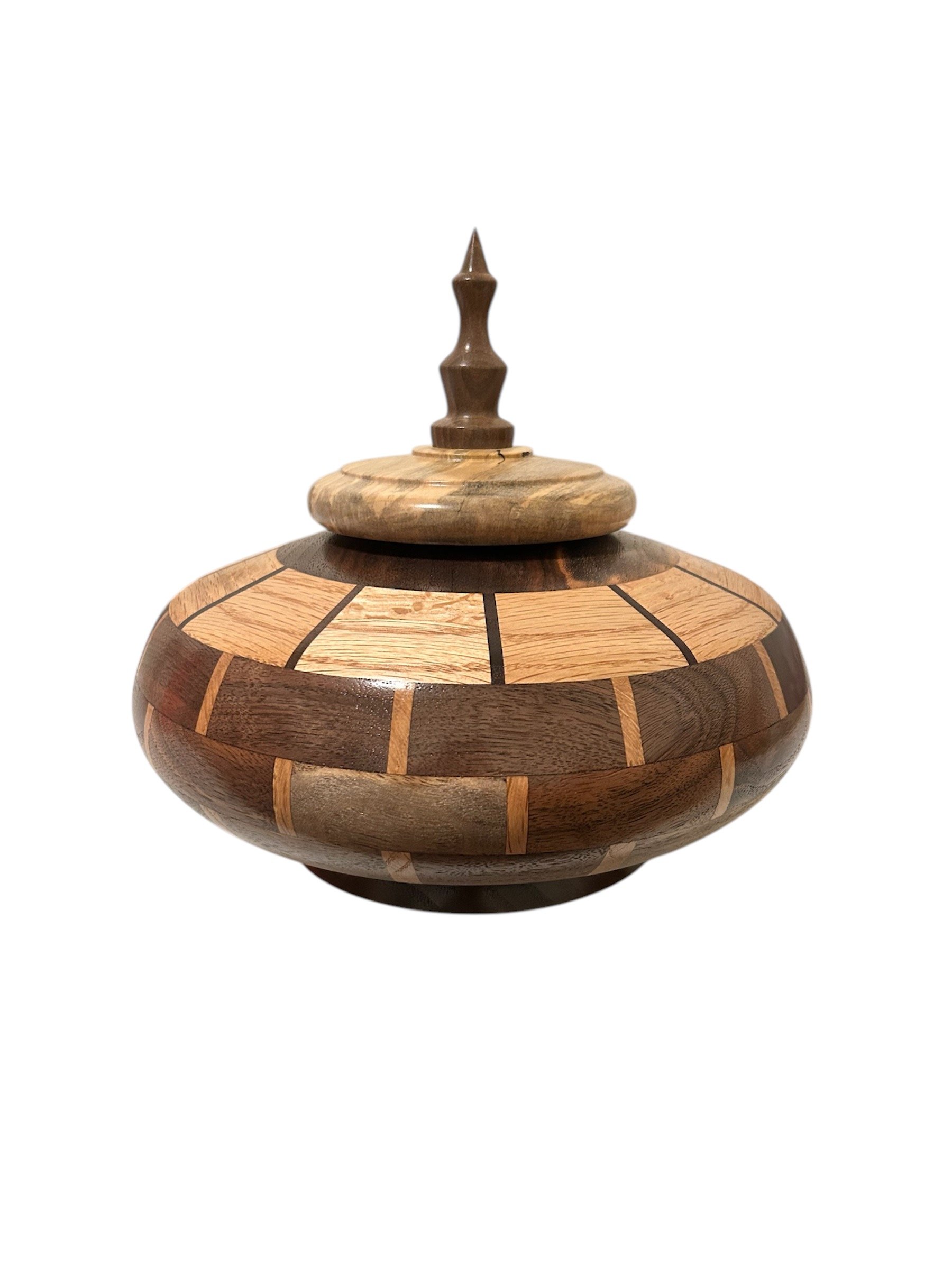 Walnut, Segmented Hollowform with Lid
