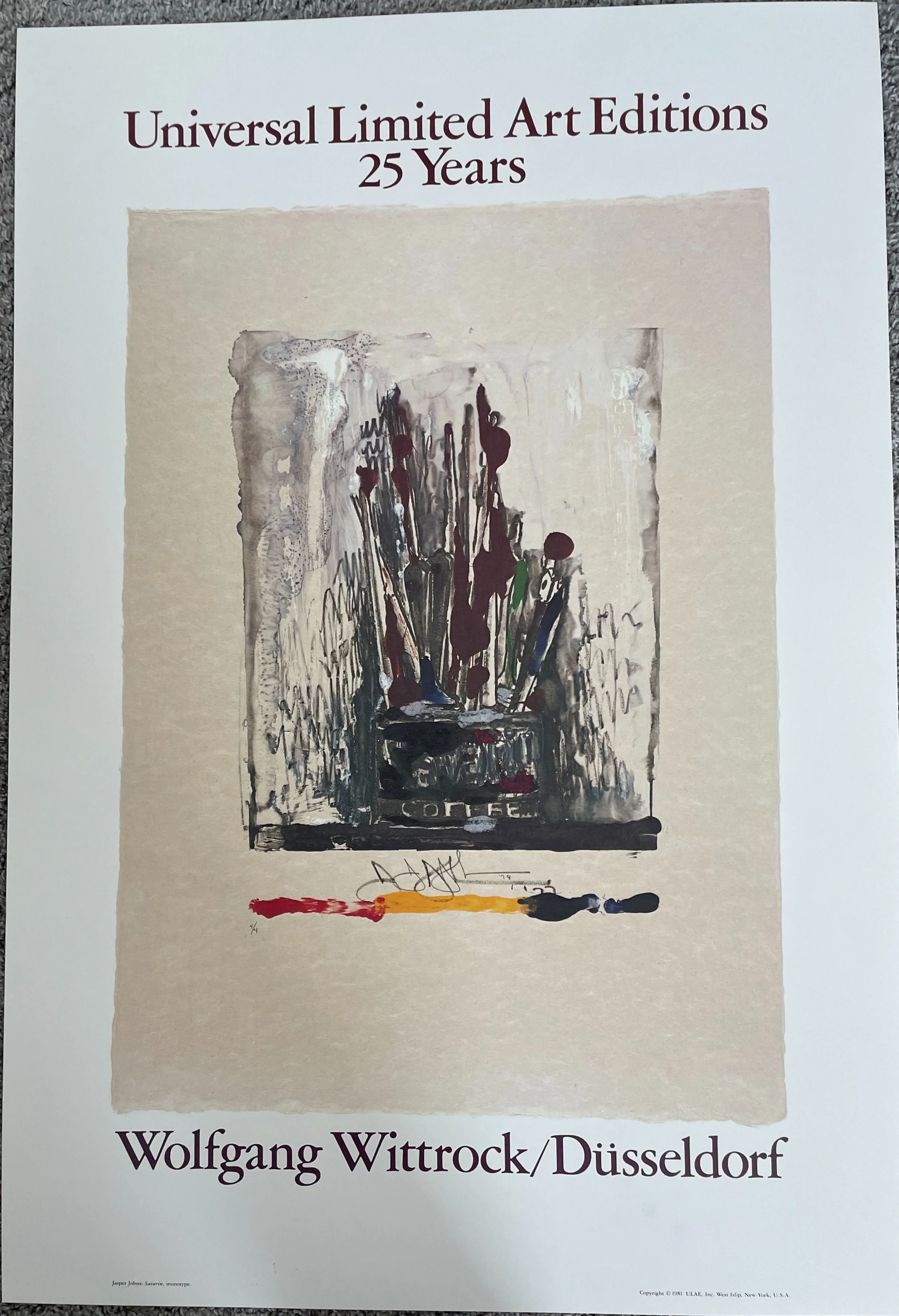 Jasper Johns Universal Limited Art Editions Poster Print