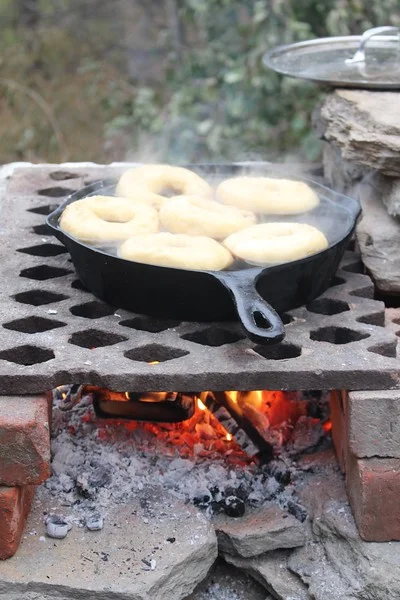 Bagels boiling on grill.jpg