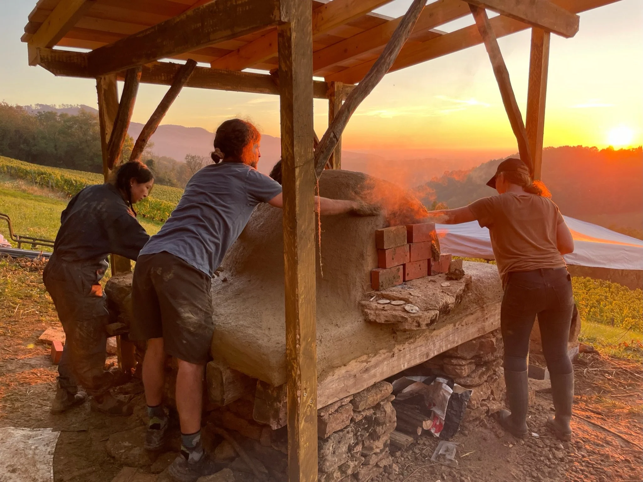 Most clay ovens need roofs