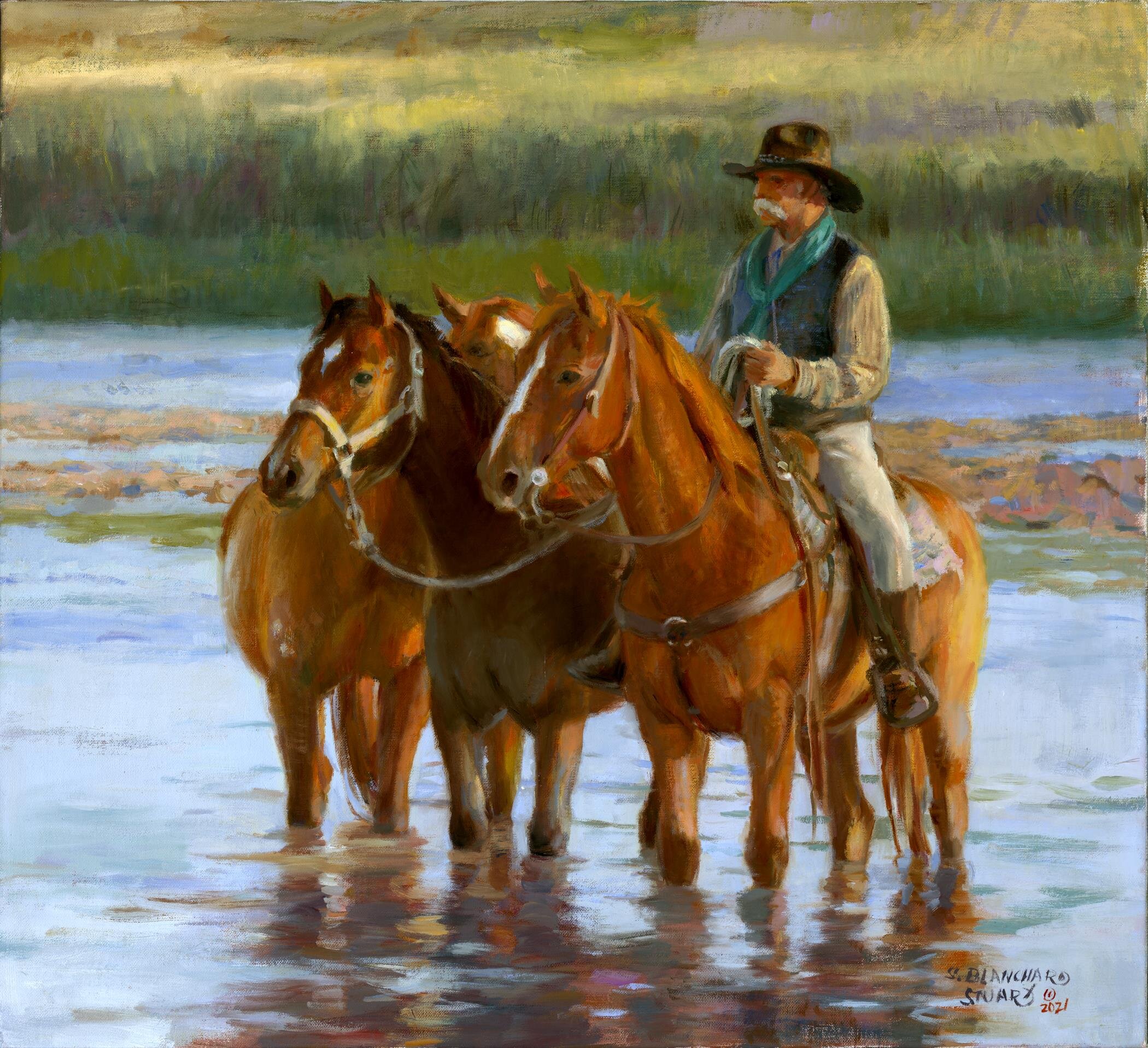 The Sounds of Dusk - SIZE - 20 x 22 - oil on linen - Hold Your Horses Show at the Phippen - for SBS Website.jpg