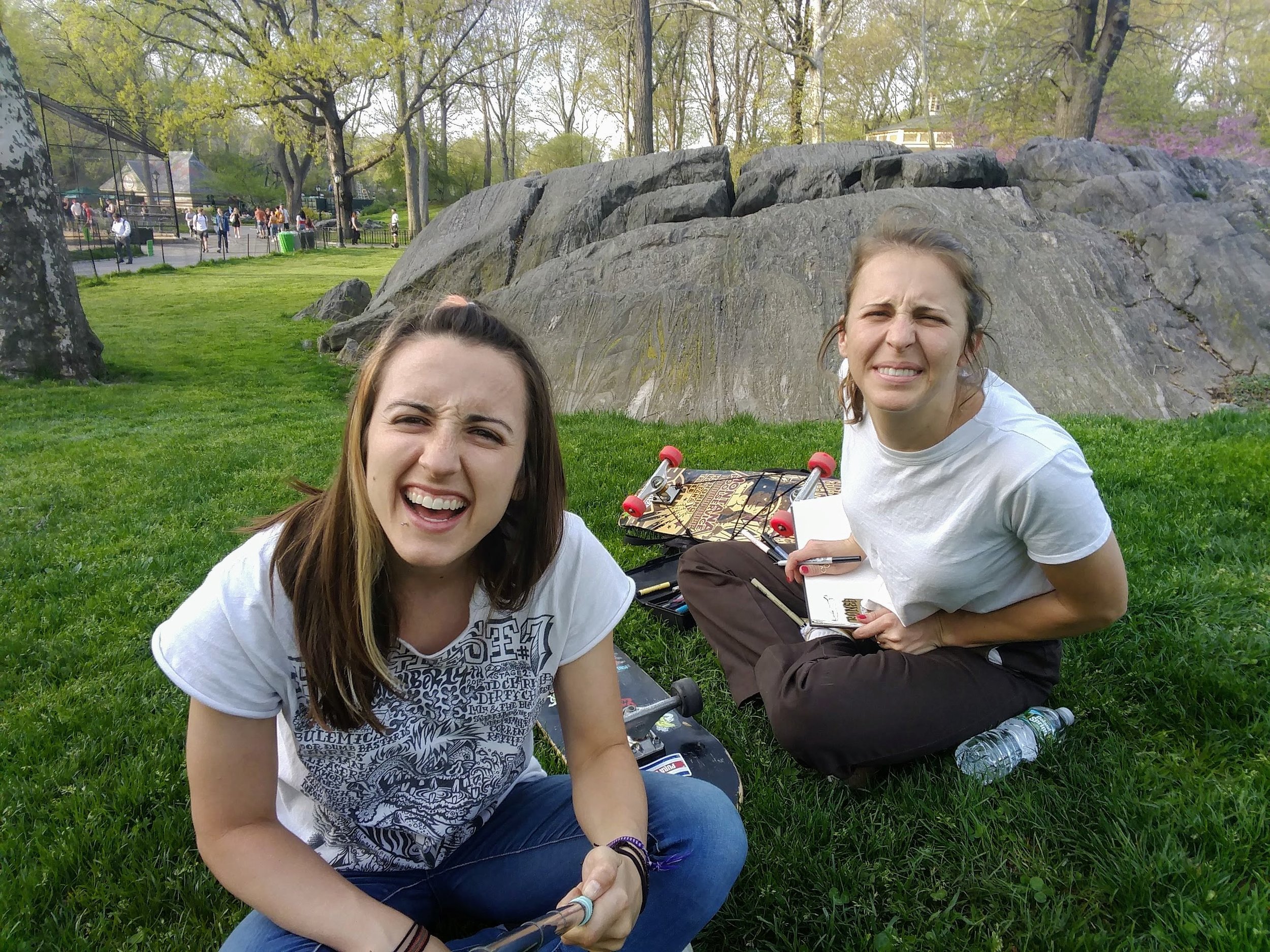  Lounging and drawing in Central Park: attempt 1 