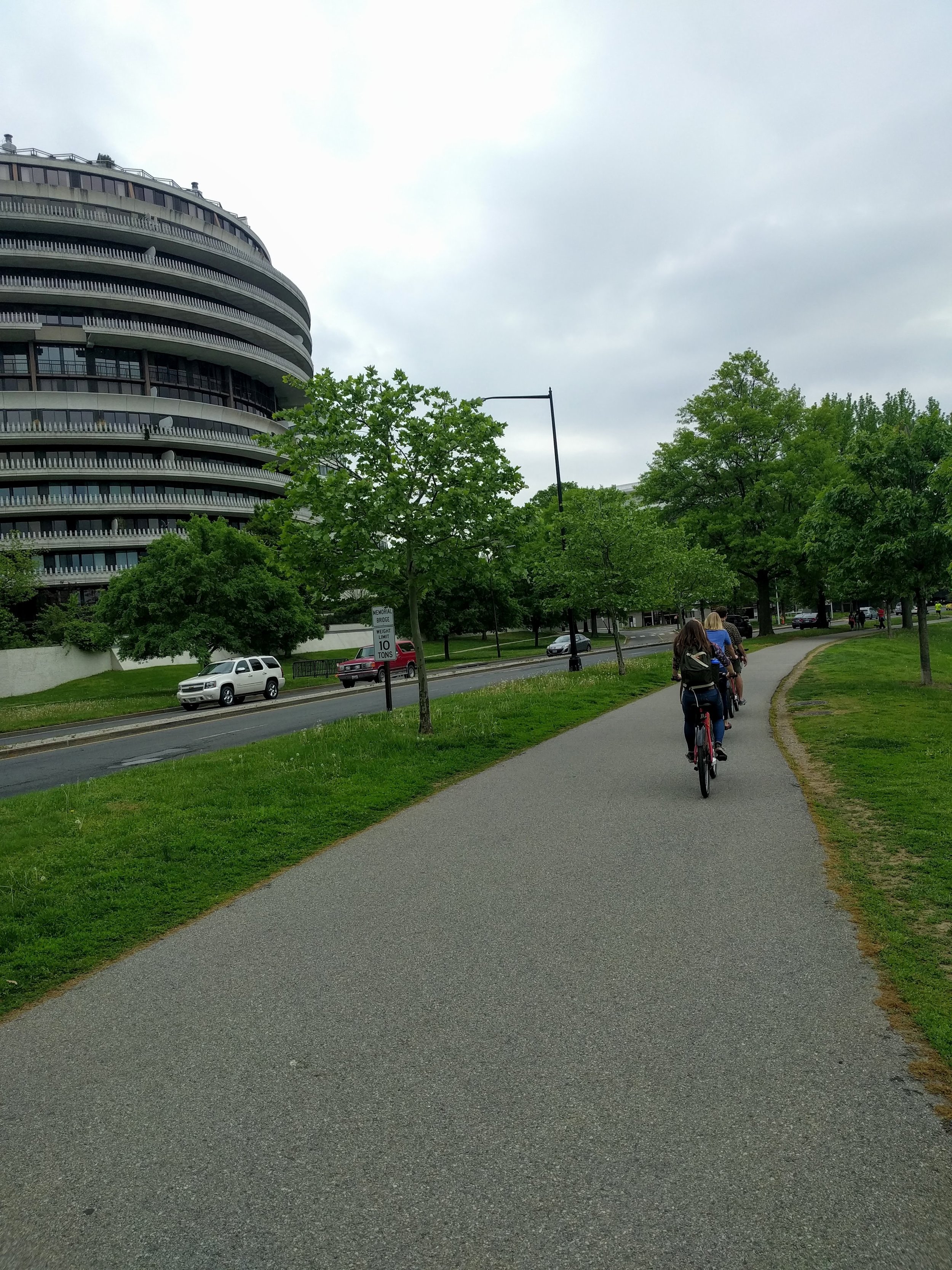 Riding bikes past Watergate!