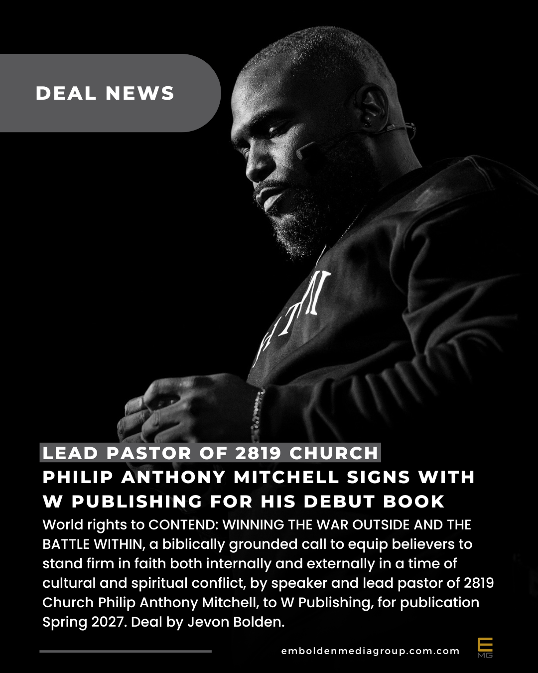Speaker and Lead Pastor of 2819 Church Philip Anthony Mitchell Signs with W Publishing for His Debut Book