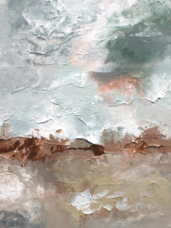 ABSTRACT BEACH IN MORNING (I) 9" X 11" Acrylic on paper SOLD (contact for custom painting)