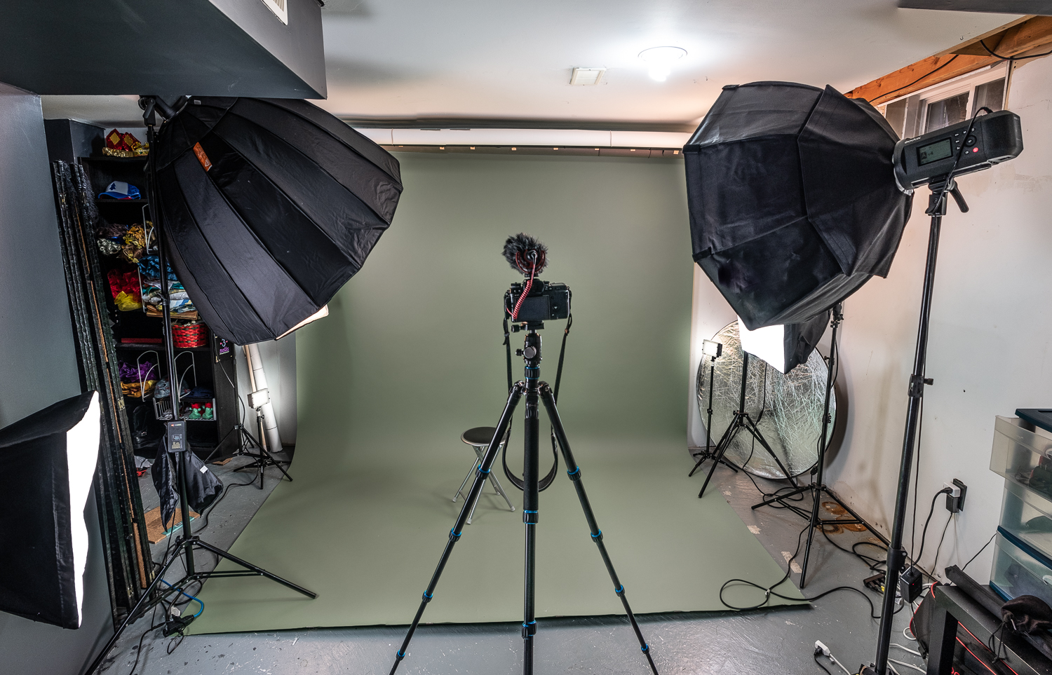 Your video can be shot on a white, grey, black, or greenscreen (digital background replacement extra charge) in our fully-equipped studio setup.