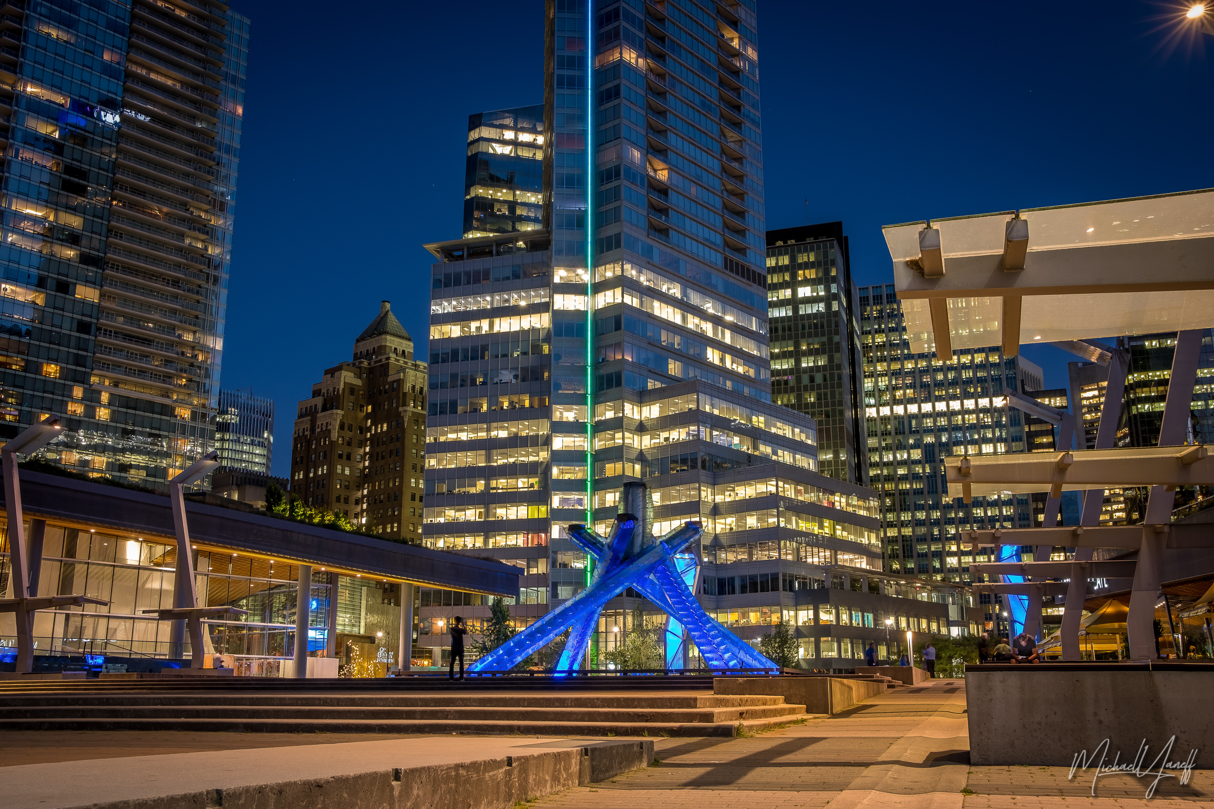 Vancouver and the Olympic Torch by Night.jpg