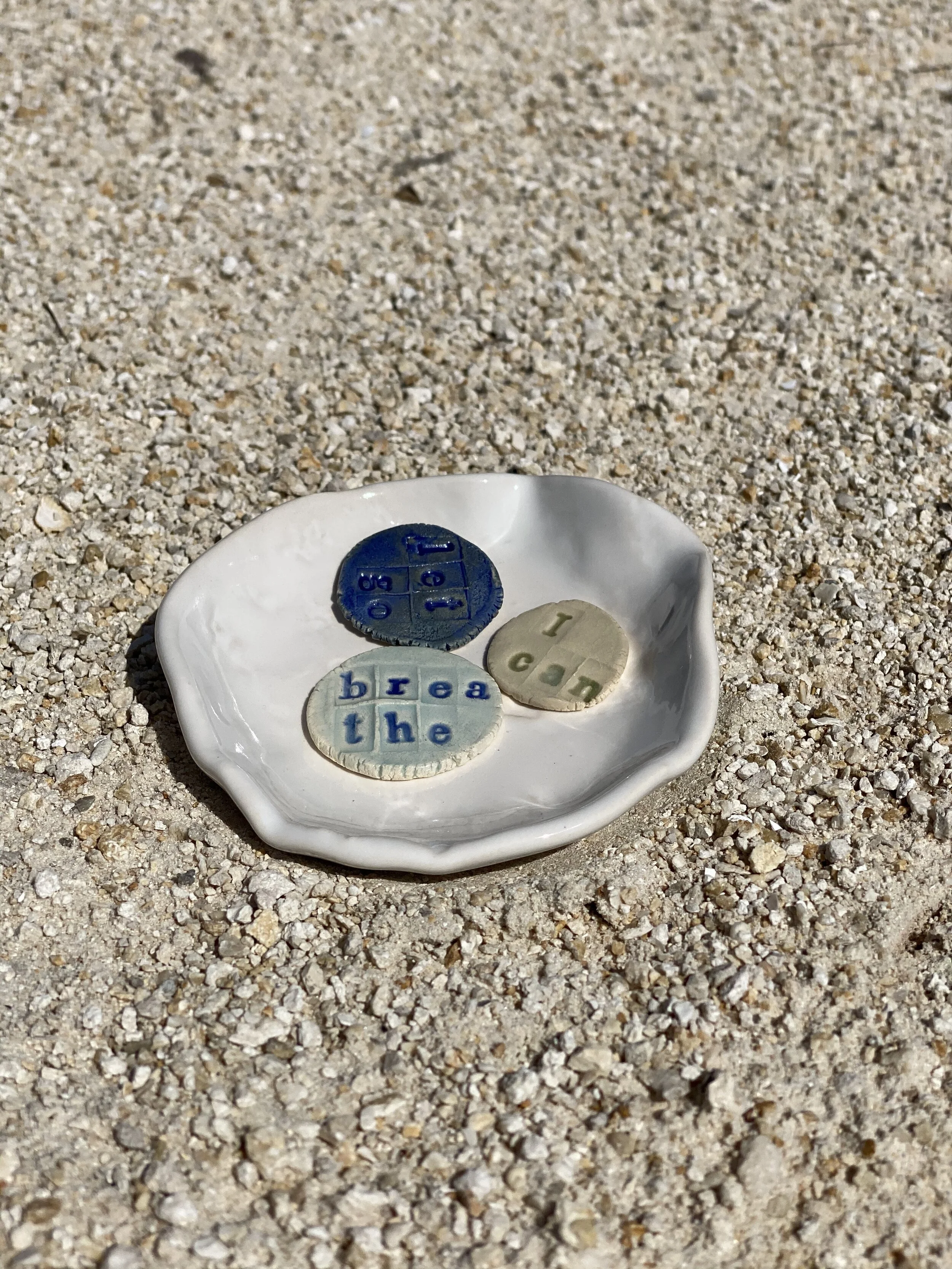 3.5” White Bowl 4 Change with coins. $38 (free shipping in US).   Buy Here.