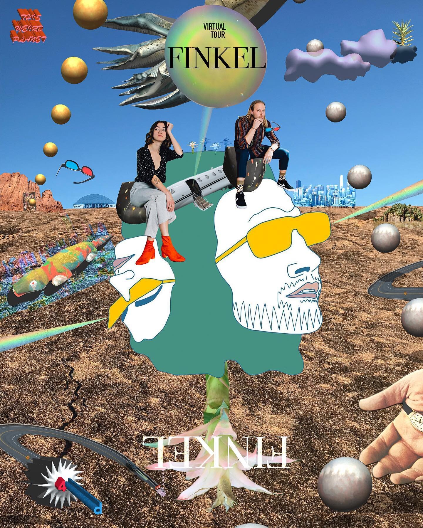 Wanted to share some collage art I made for my friends @finkel_band to support their new music and virtual tour!  Check em out!!! 👏🎵🎶 Also, happy anniversary! 😄

Big thanks to @oliveknut for the artwork, and @ellynjameson for the photo that inspi