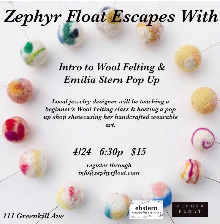Needle Felting Workshop at Zephyr Float