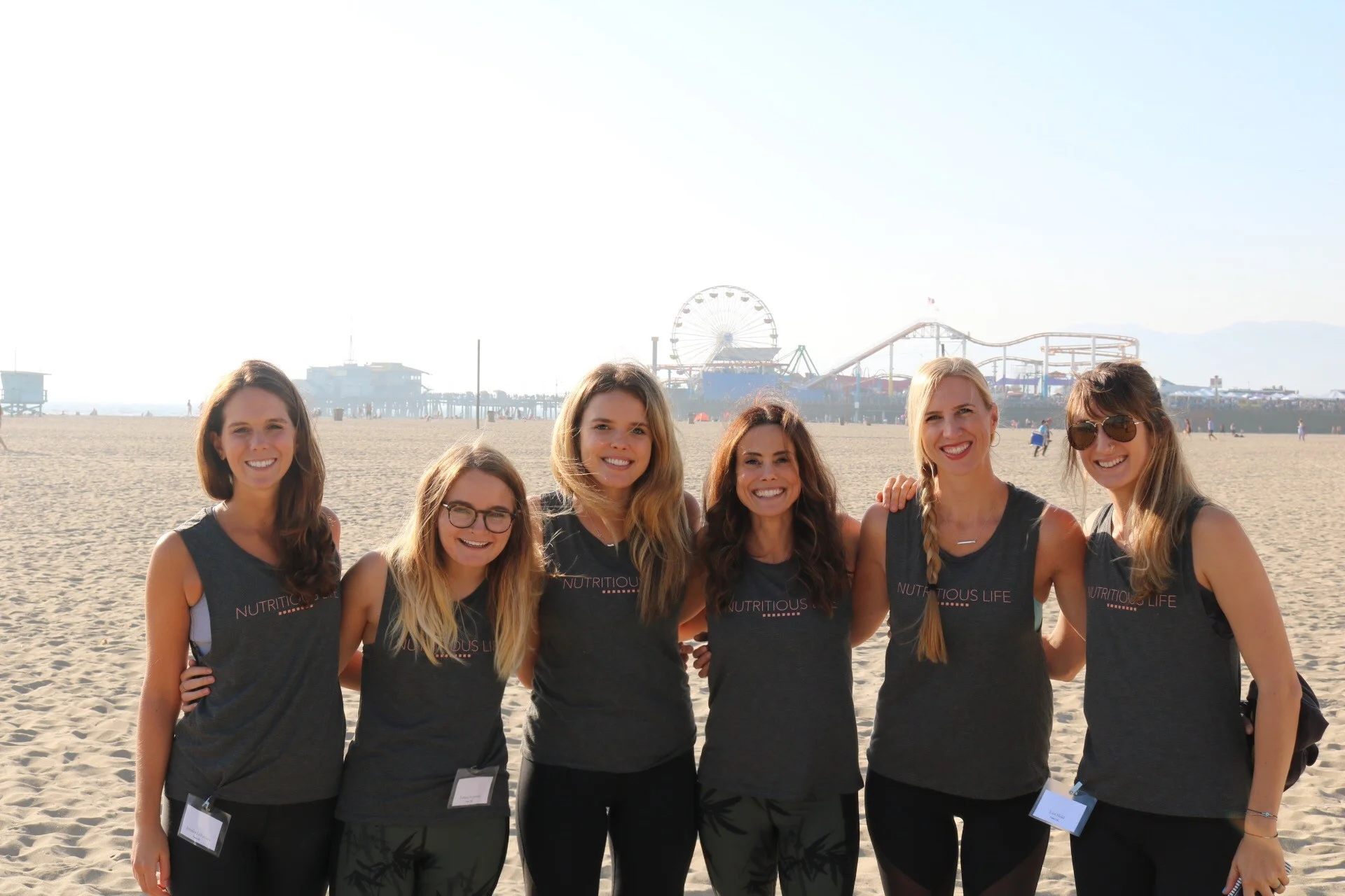 The Nutritious Life Team on the beach in Santa Monica!