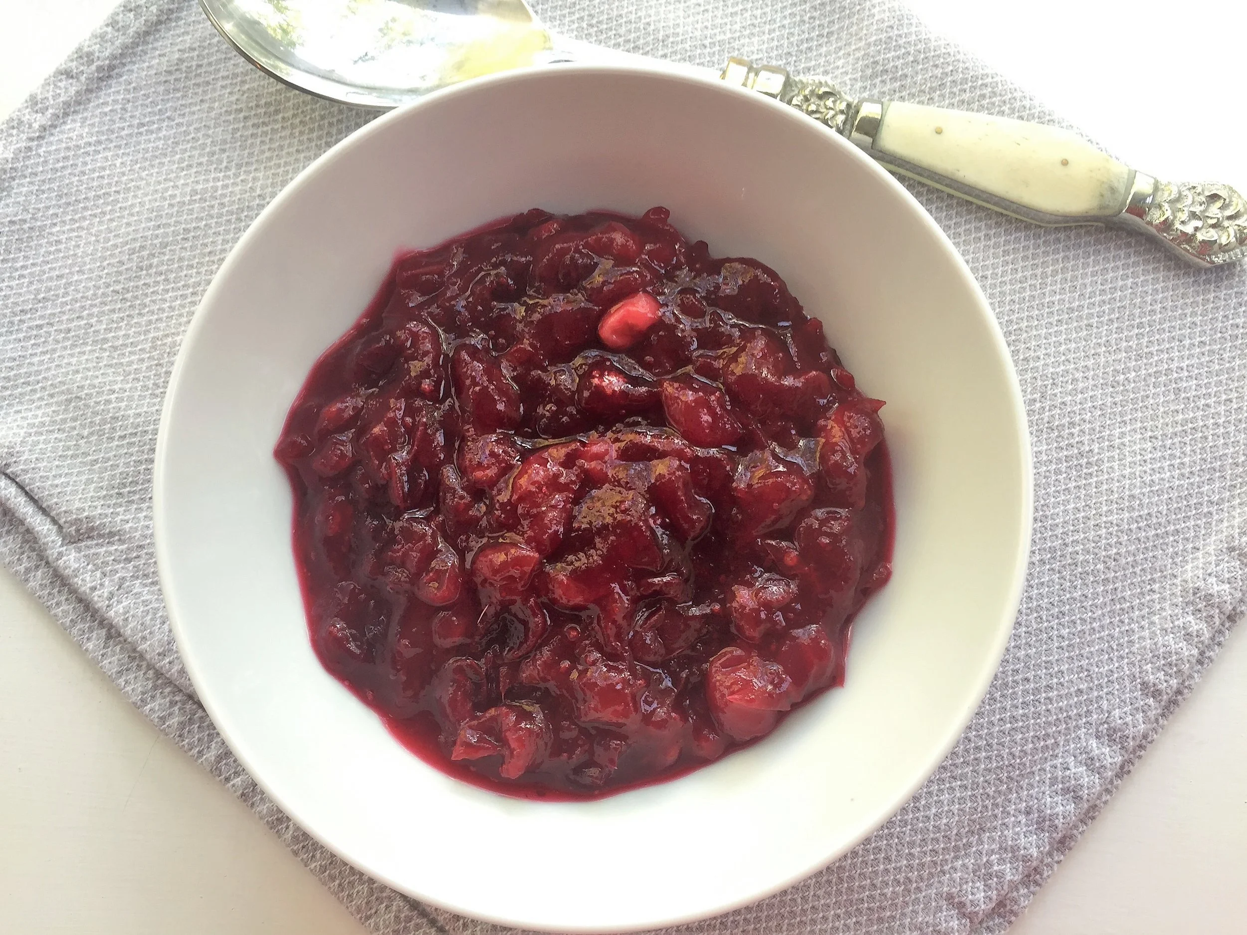 I prefer the fresh, homemade stuff, but if canned sauce is your tradition enjoy every super-sweet bite.
