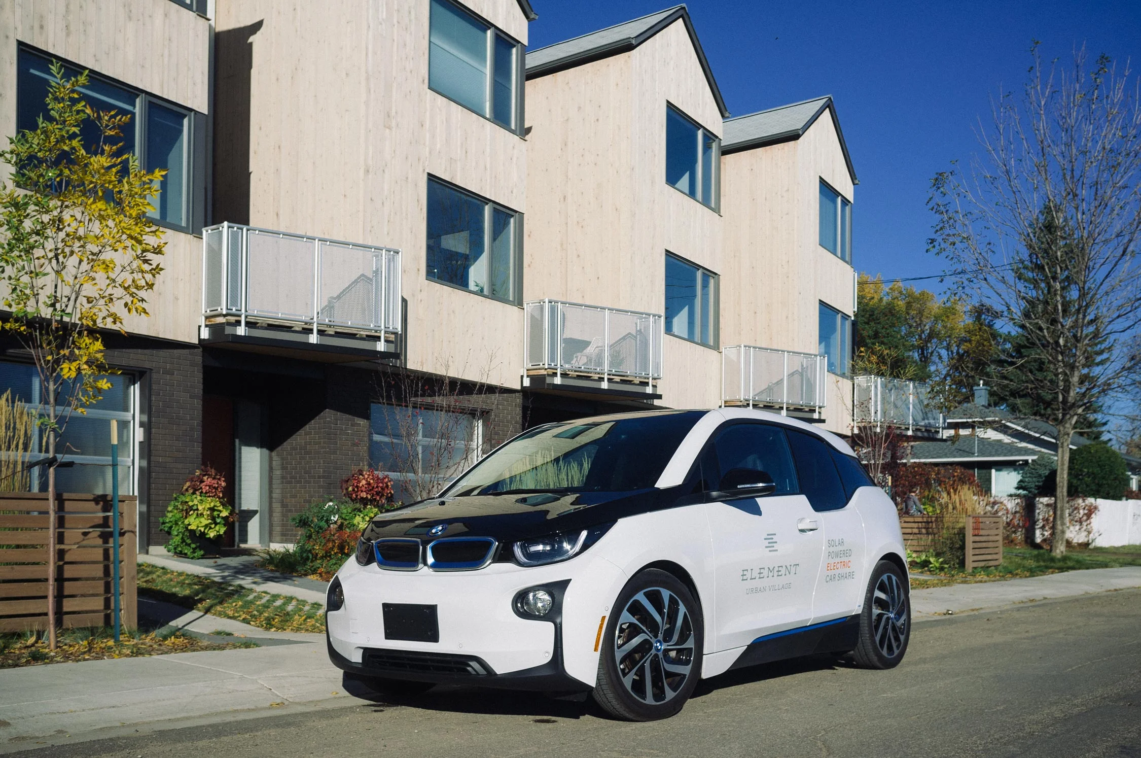 When the car is moved to Element, its new permanent home will be a common parking stall just off the shared courtyard, equipped with a high-speed EV charging station. Its energy—12,000 km/yr of it, to be exact—will come from a 2 kW peak power solar panel system from Roots Rock Solar installed on the roof of the Phase II Courtyard building. How's that for sustainable?