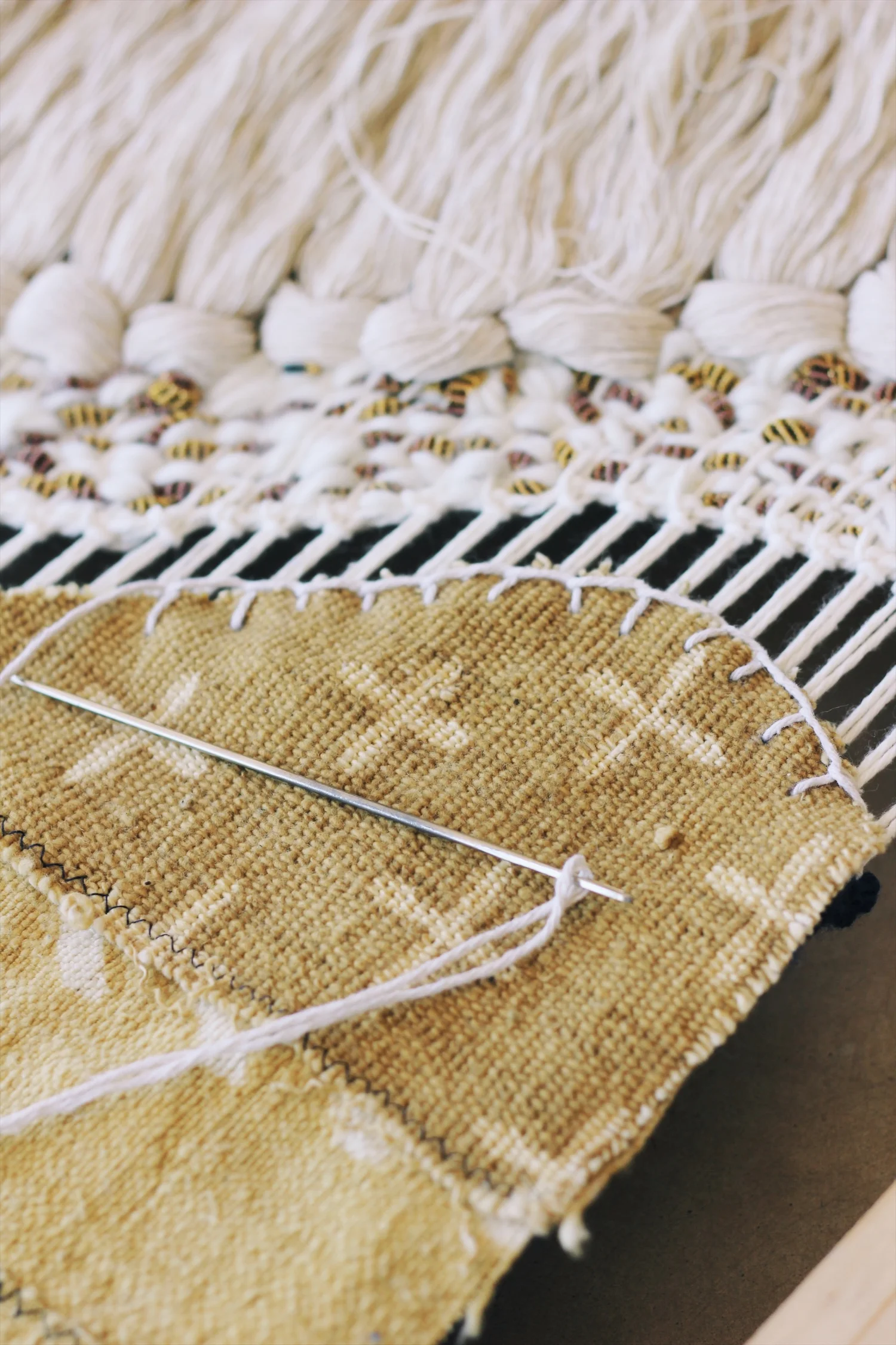 How to Add Fabric to Weaving — Hello Hydrangea