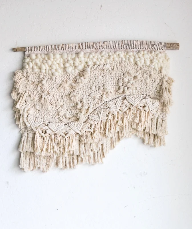 woven macrame tapestry