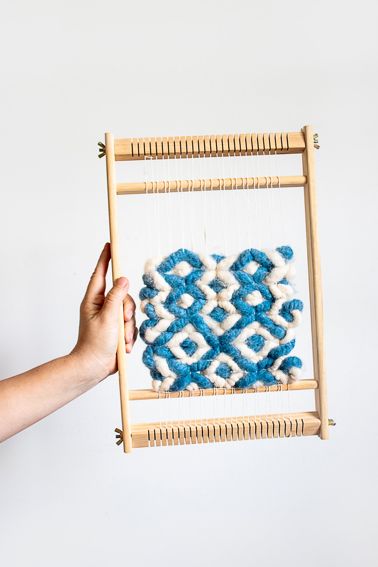 Lap Loom: Make smaller pieces or samples before warping your larger loom.