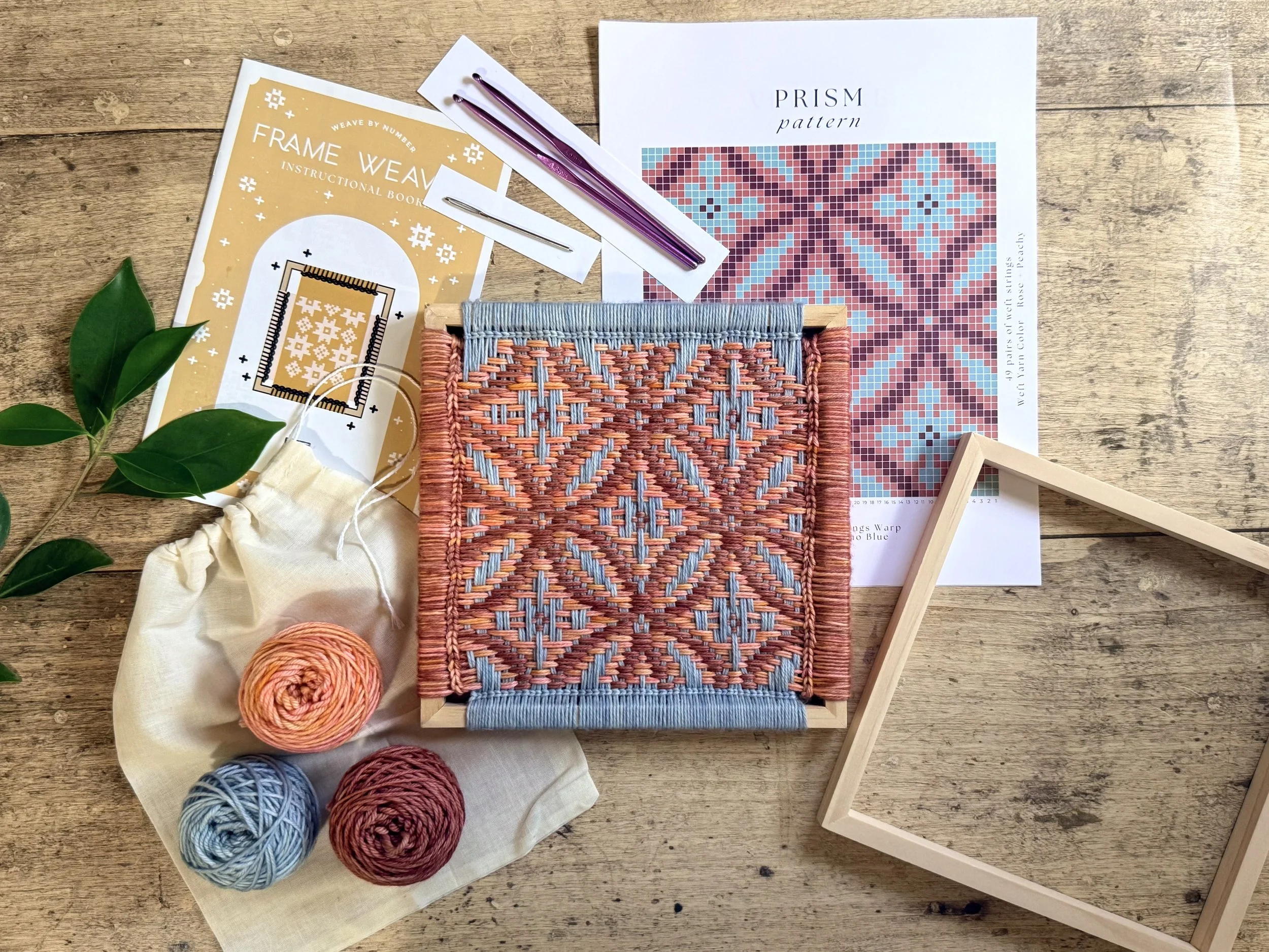 Prism: Weave by Number. Frame Weaving Kit. Supplies + Instructions.