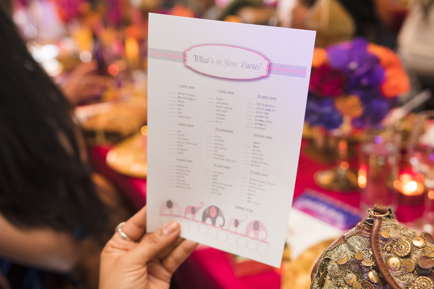 Moroccan Inspired Baby Shower Party whats in your purse game.jpg