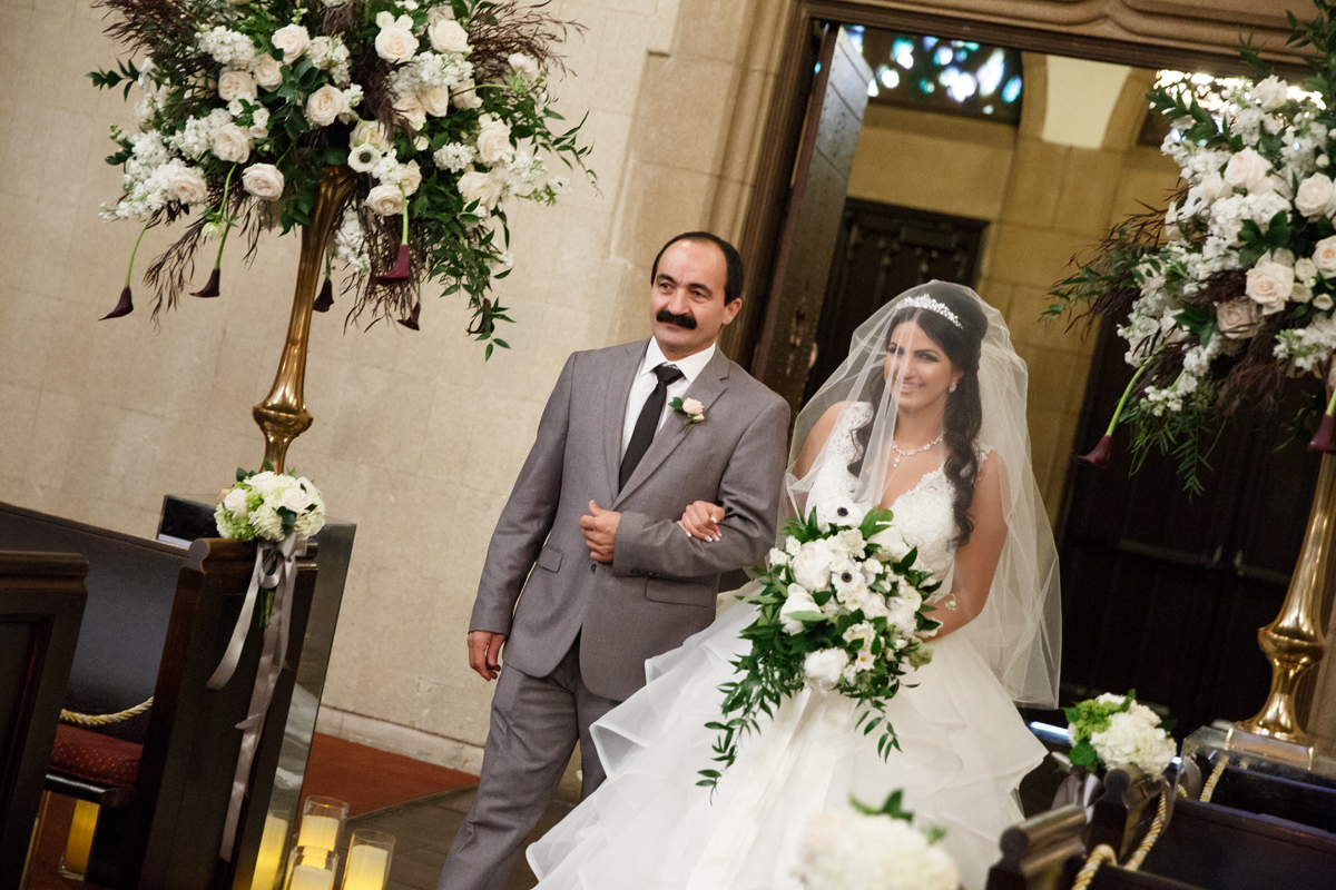 Elegant Pasadena Wedding to Make You Swoon father walking bride down the aisle.jpg