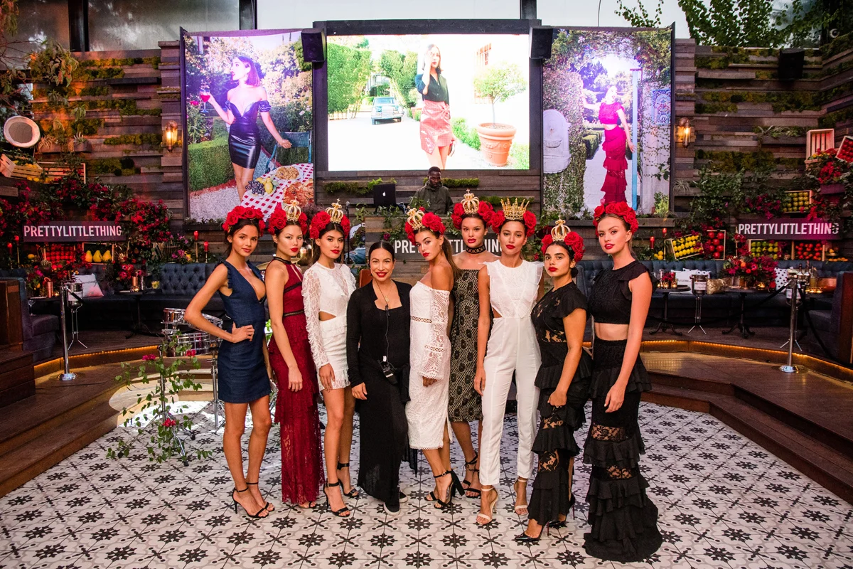 PrettyLittleThing PLT X Olivia Culpo Collection Celebrity Launch Party models and Loriann.jpg