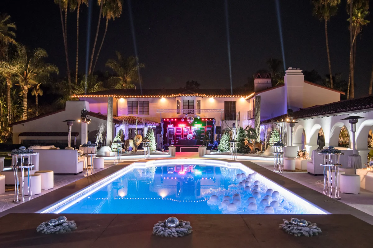 Narnia Inspired Opulent Winter Wonderland Party backyard stage area.jpg