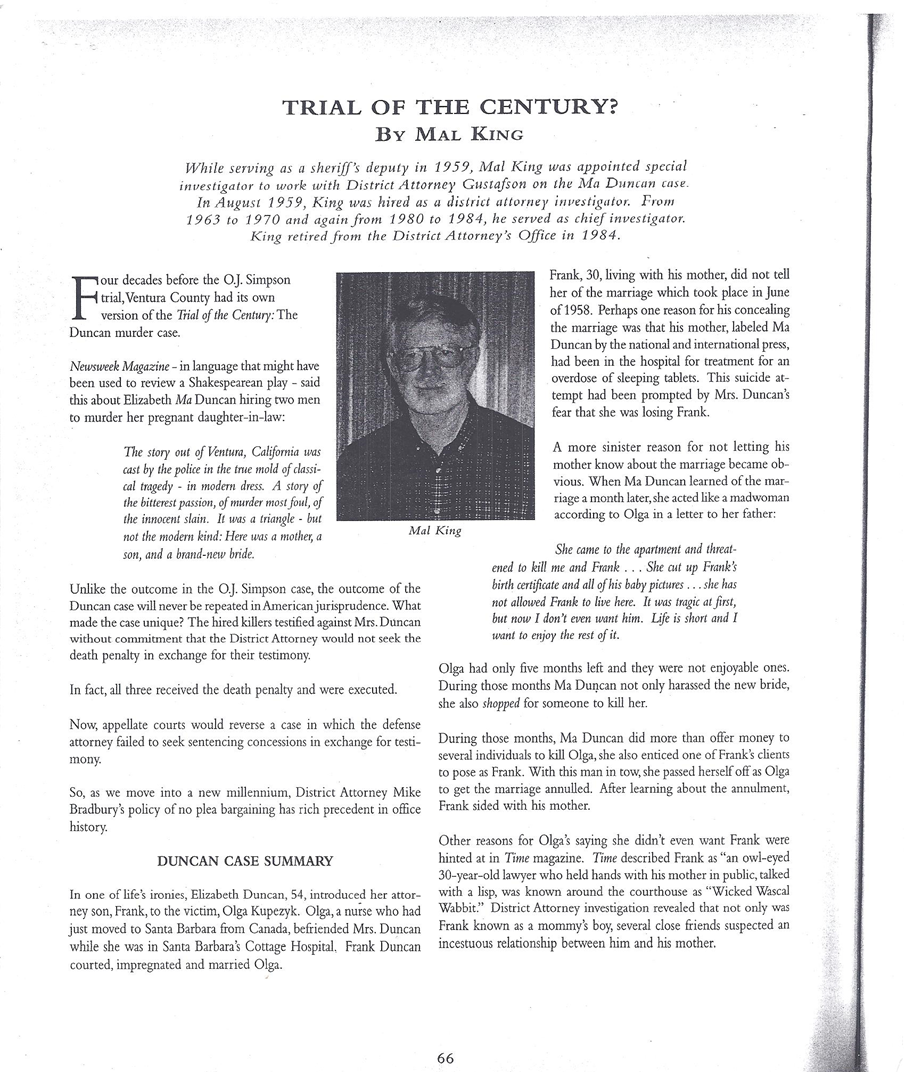 Trial of the Century? By Mal King