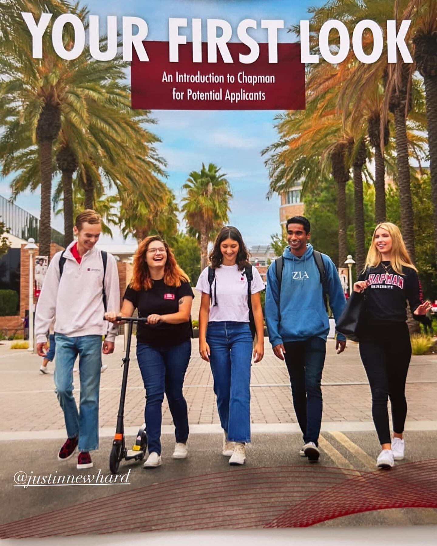 Our very own Ella K. on the cover of Chapman&rsquo;s campus guide! @ellakodj