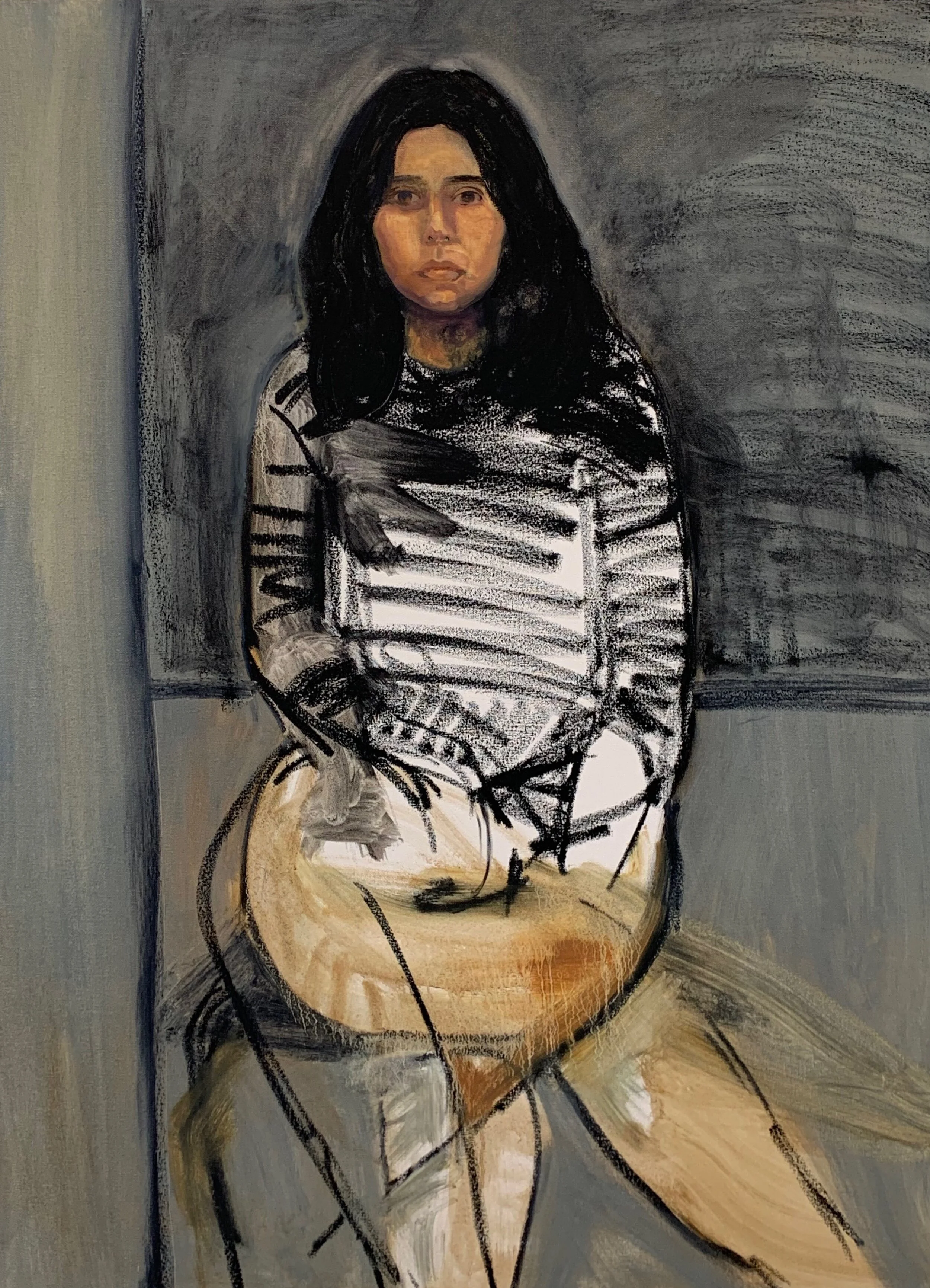 Untitled. oil on canvas, 42 x 36 inches, 2019
