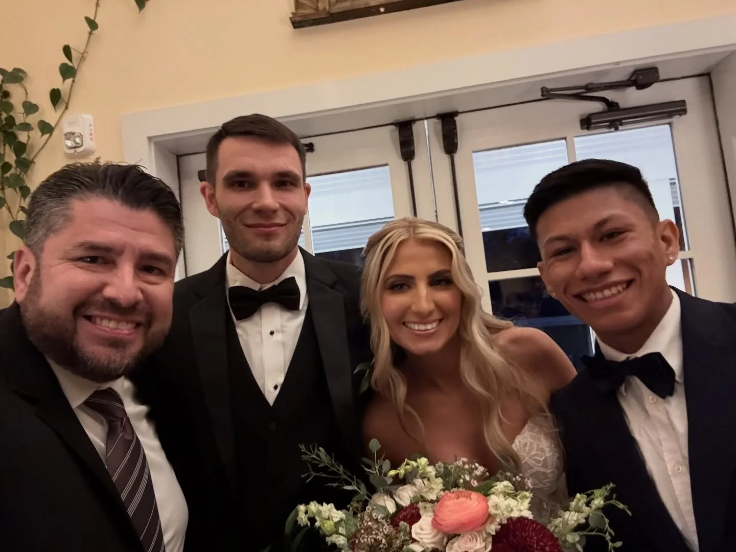 Celebrating an incredible night with our bride &amp; groom, Jillian and Kurt, along with DJs Steve and Malik at the beautiful North Shore House! 💍🎶 #WeddingDJ #SGProductions #NorthShoreHouse #WeddingVibes