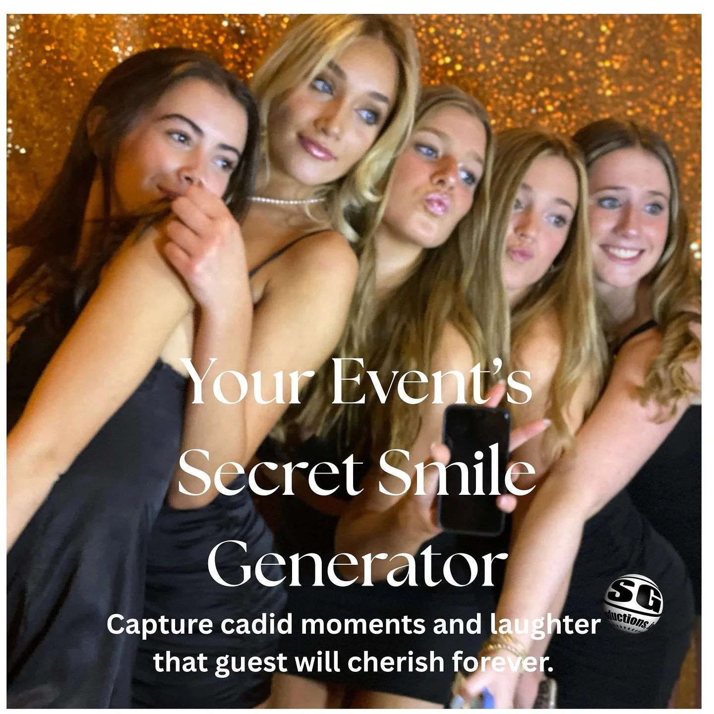 Add a spark of fun and create memories that last a lifetime with our Photo Booth! 📸✨

From weddings to Sweet 16s, our photo booths bring out the smiles, the laughs, and the candid moments your guests will treasure forever. Plus, with customizable ba