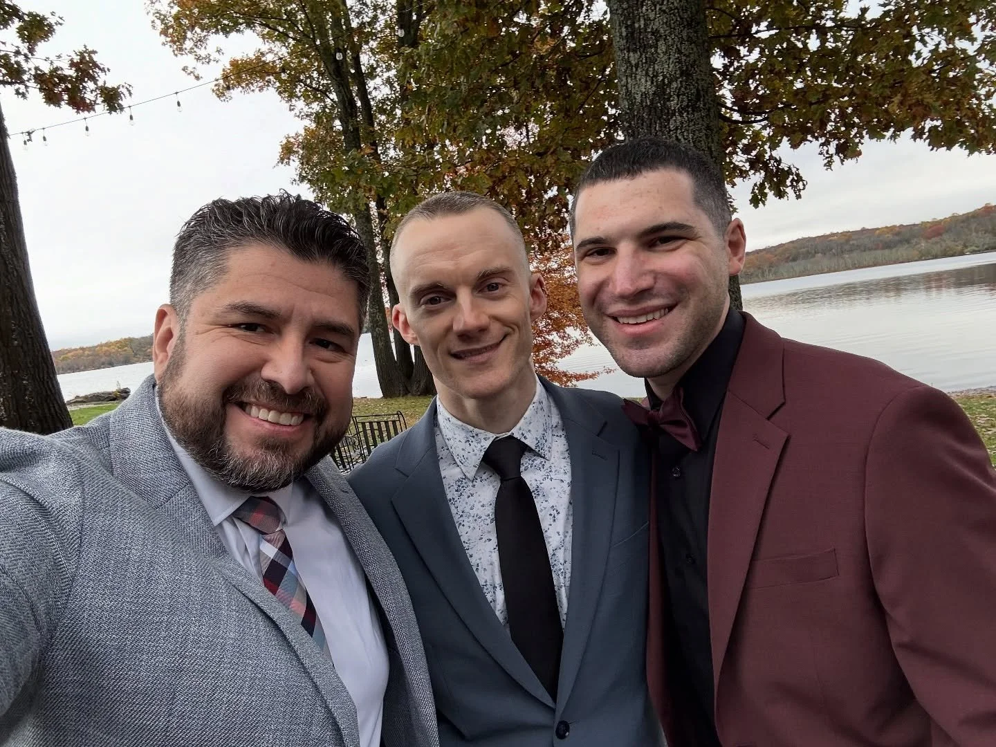 Selfie with DJ Steve and our grooms, Ben and Adam, before the celebration begins at the beautiful North Shore House! 💍✨ Congratulations to you both!
#NorthShoreHouse #WeddingDJ #Weddings #LGBTQWeddings #NJWeddings #GayWeddings