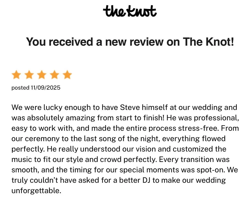 Thank you so much Olivia &amp; Aaron for trusting us to be part of your most special day! It was such a joy celebrating with you. 💍✨

#NorthShoreHouse #SummerWeddings #2025Weddings #TheKnotReviews #WeddingReviews #WeddingDJ #NJWedding