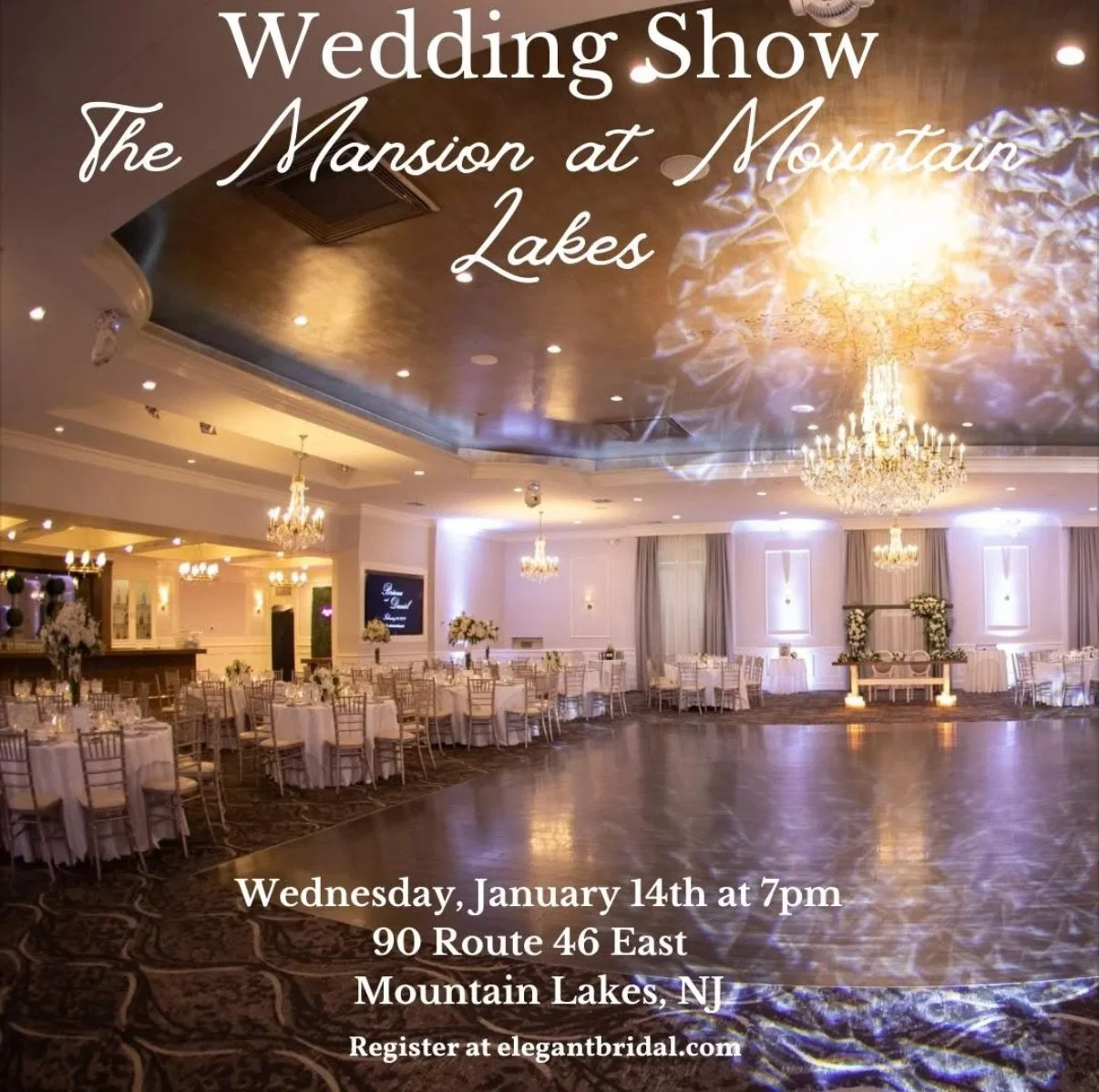 Congrats to all the newly engaged couples! 💍
We&rsquo;re excited to be at the Bridal Show at the Mansion at Mountain Lakes.

📅 See you January 14th!
Planning a wedding or still looking for a venue? Join us for an afternoon of fun, inspiration, and 
