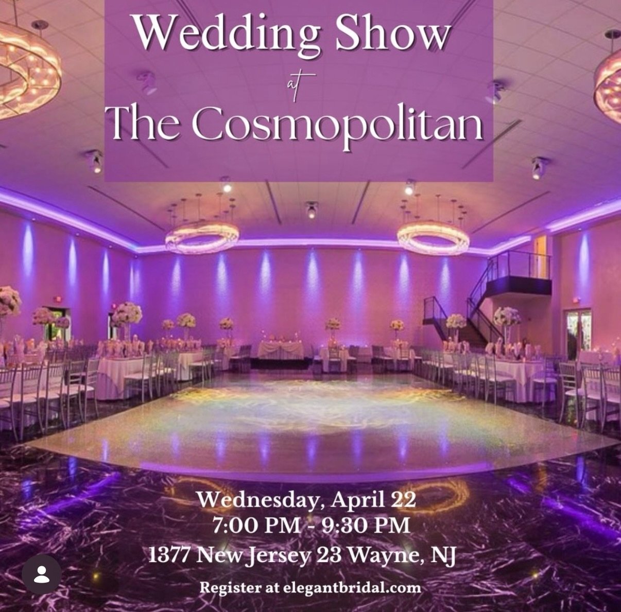 💍 Newly engaged? Join us at The Cosmopolitan tonight. 🎶 Come for inspiration, amazing vendors, and exclusive show specials. Stop by, say hi, and let&rsquo;s plan something unforgettable! 💕