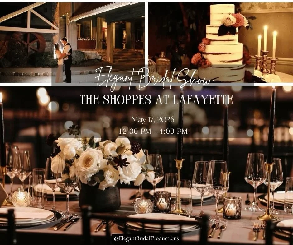 💍 Newly engaged? Join us this Sunday at The Shoppes at Lafayette for wedding inspiration, amazing vendors, and exclusive show specials!

Stop by and say hi &mdash; we&rsquo;ll be providing the music and would love to chat about your wedding plans. L